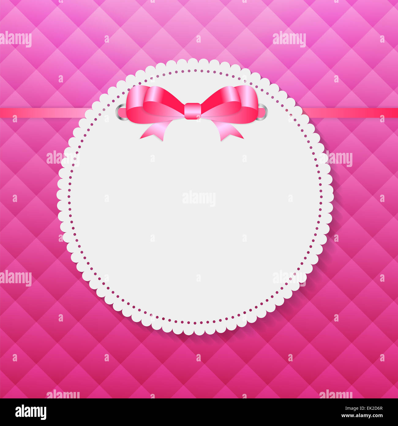 Vintage Frame with Bow Background. Vector Illustration Stock Photo - Alamy