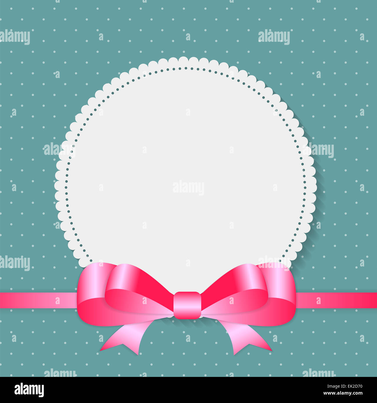 Vintage Frame with Bow Background. Vector Illustration Stock Photo - Alamy