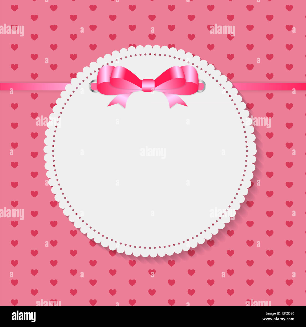 Vintage Frame with Bow Background. Vector Illustration Stock Photo - Alamy