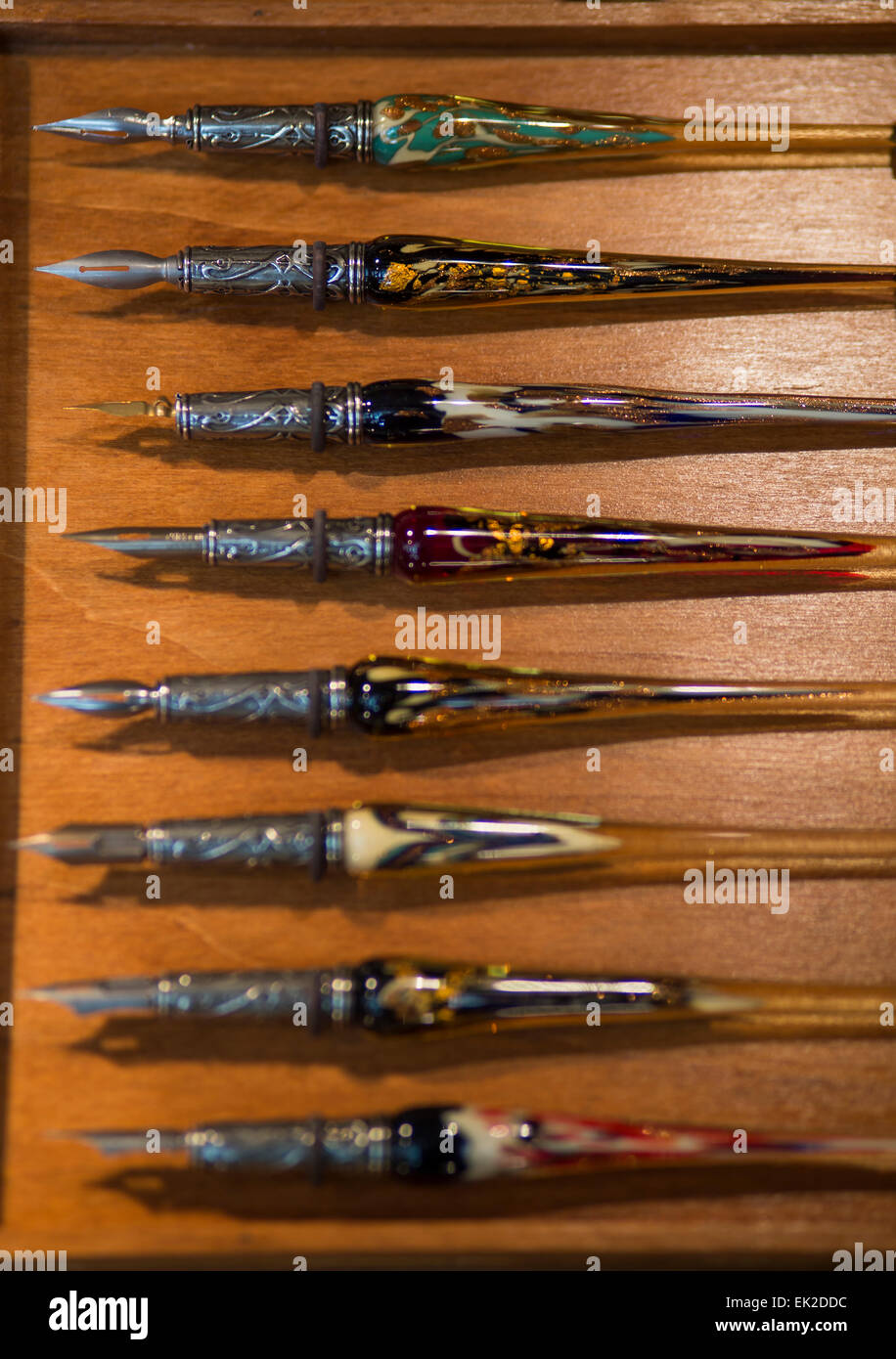 Glass Pens, Venice Italy Stock Photo