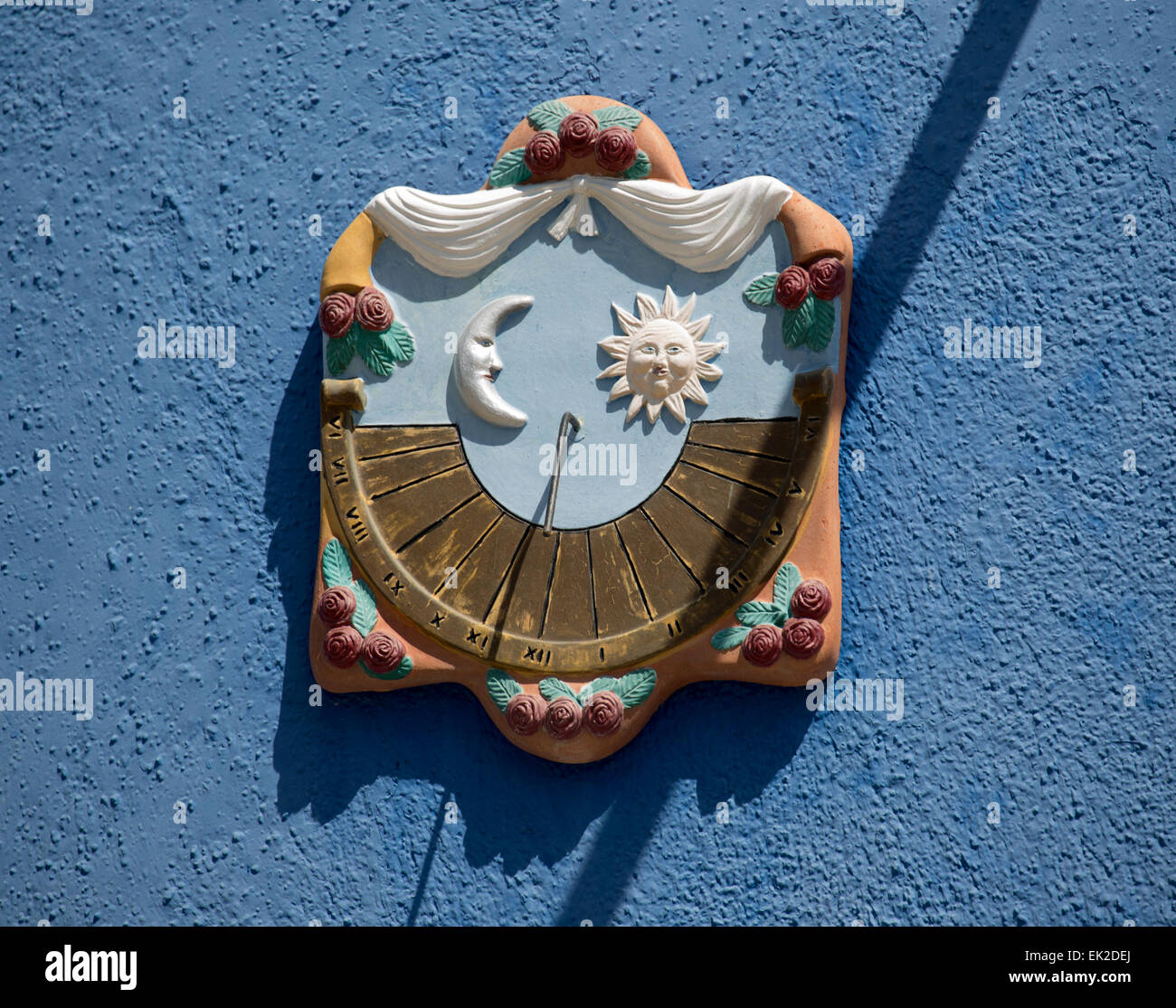 Sun Dial, Burano, Venice Lagoon, Italy Stock Photo