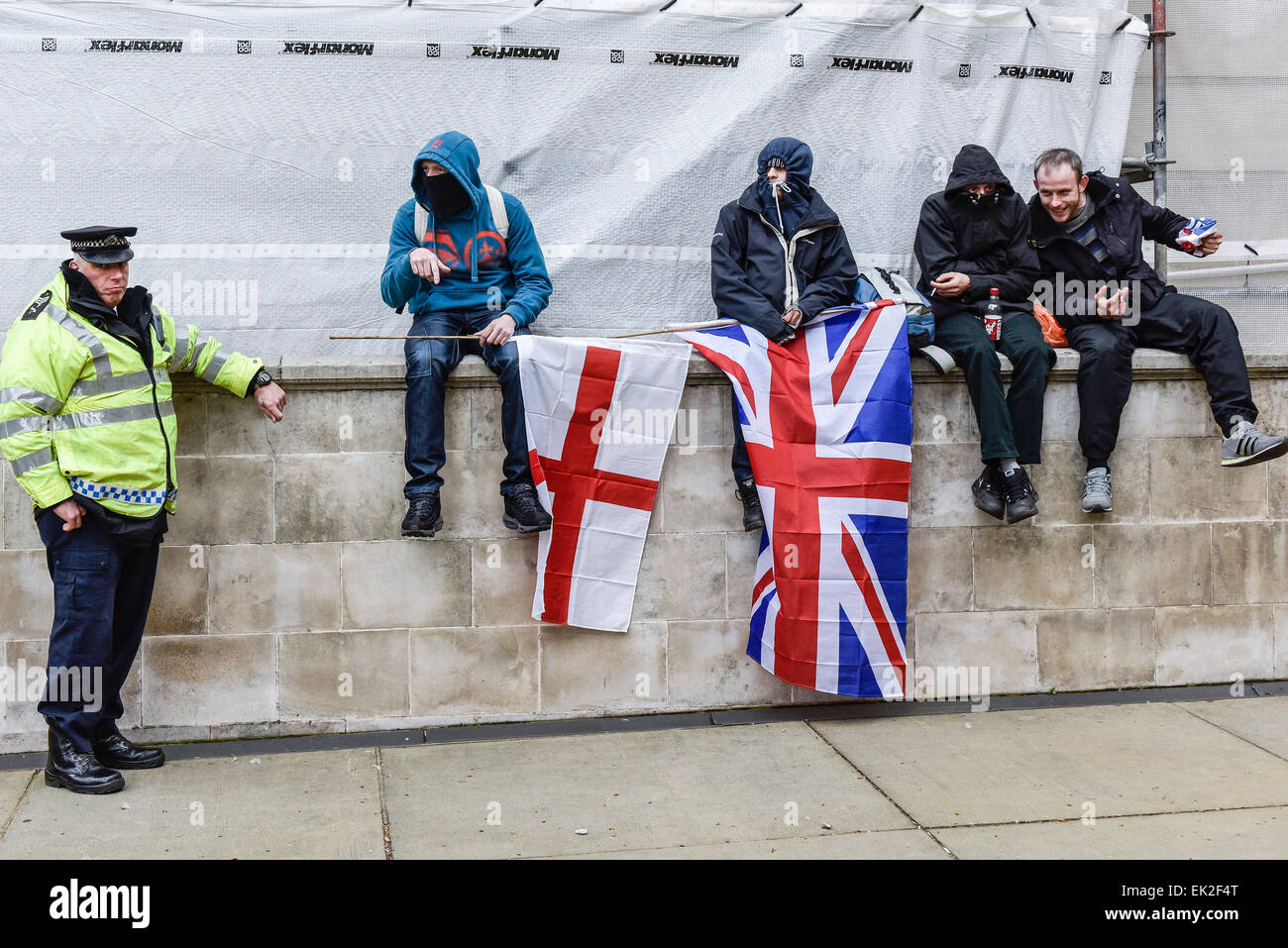 Supporters of Pergida in Whitehall. Stock Photo