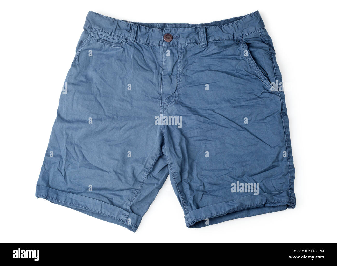 blue male shorts isolated on white background Stock Photo