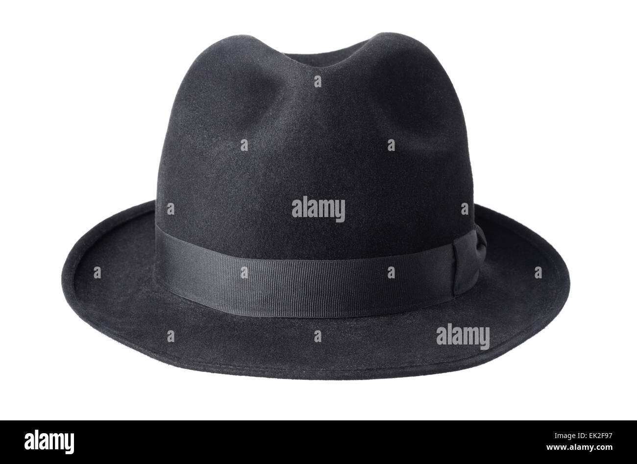 black male felt hat isolated on white background Stock Photo - Alamy