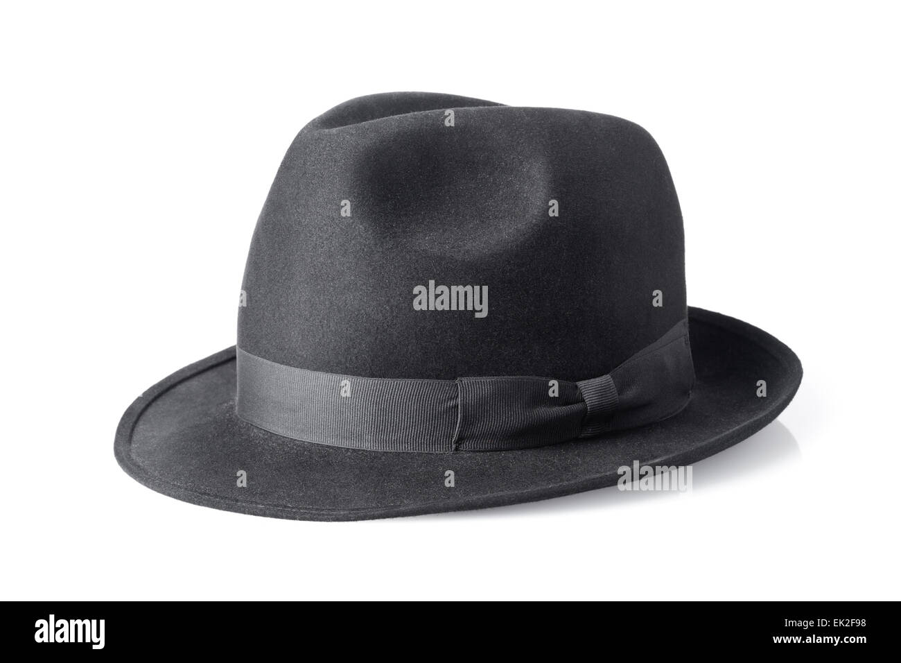 black male felt hat isolated on white background Stock Photo - Alamy