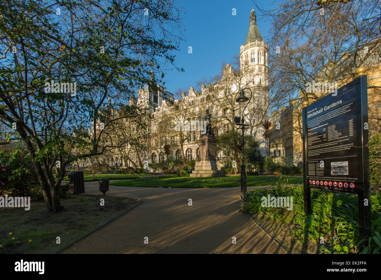 Whitehall Gardens, London Stock Photo Alamy