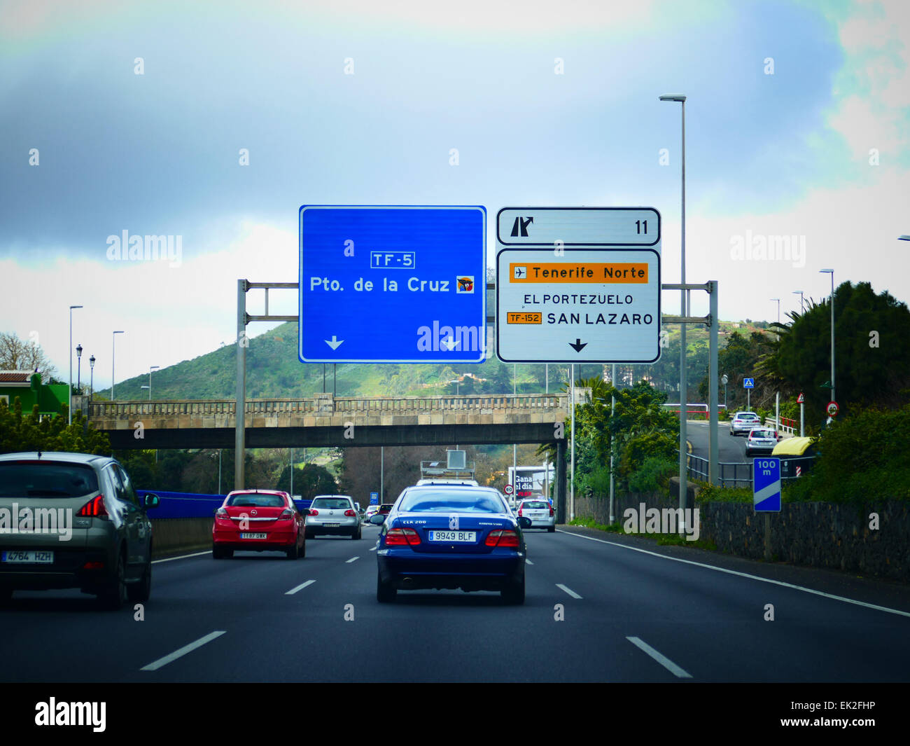 Traffic sign airport Puerto de la Cruz Tenerife island Canary islands Spain  Stock Photo - Alamy