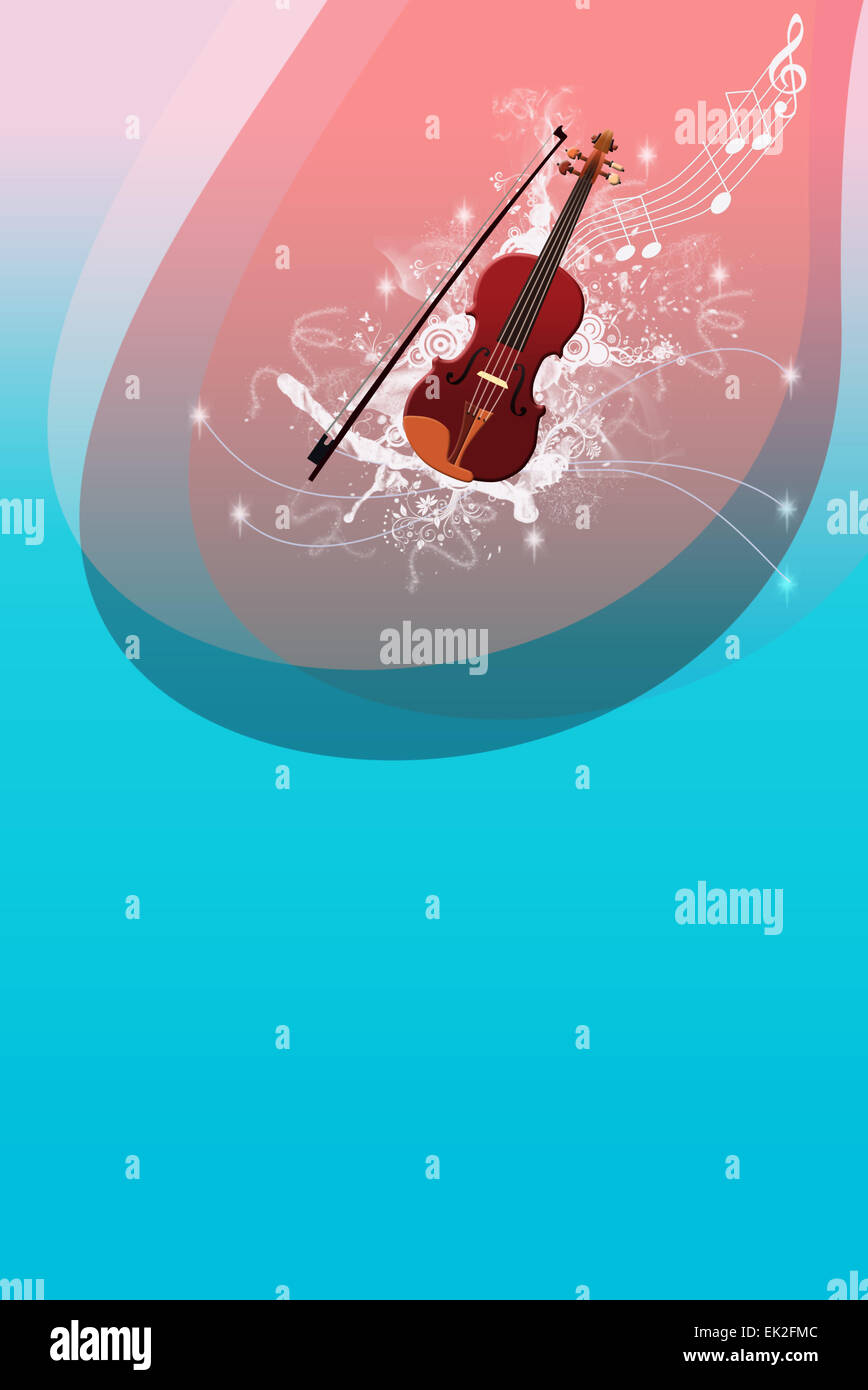 Violin abstract music poster background with space Stock Photo - Alamy