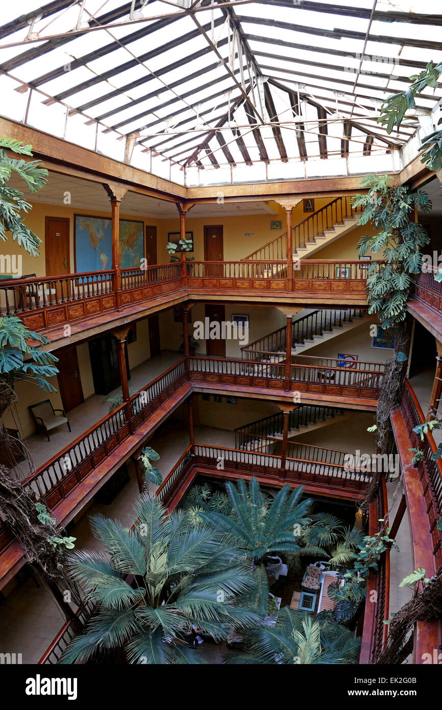 Hotel Monopol Spanish Colonial style Hotel architecture Puerto de la Cruz  Tenerife island Canary islands Spain Stock Photo - Alamy