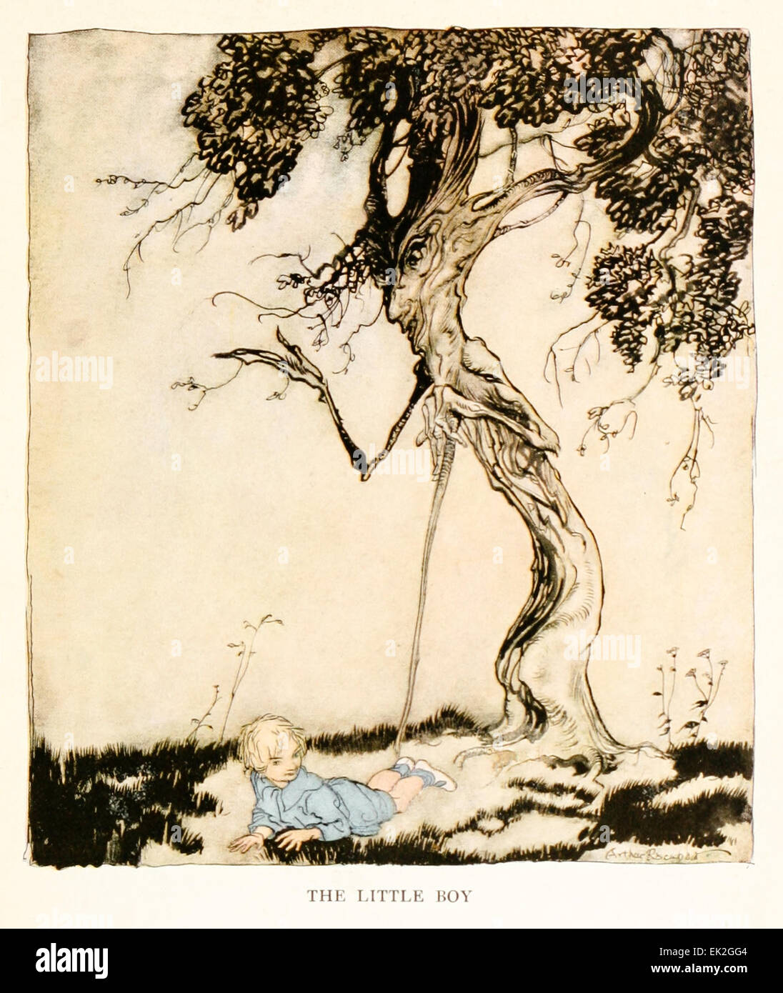 The Little Boy - Illustration by Arthur Rackham (1867-1939) from ...