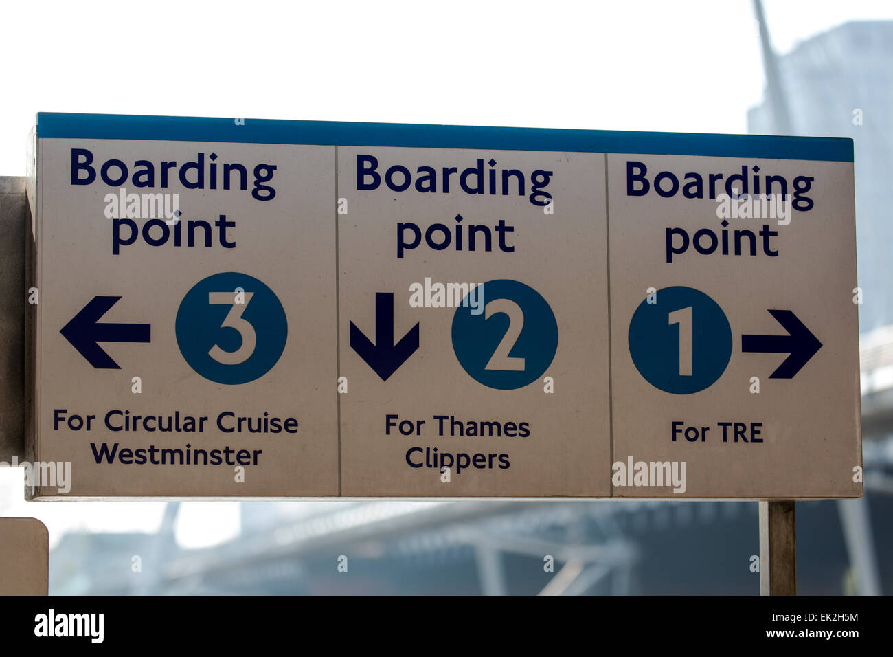 London Transport River Signs, London Stock Photo