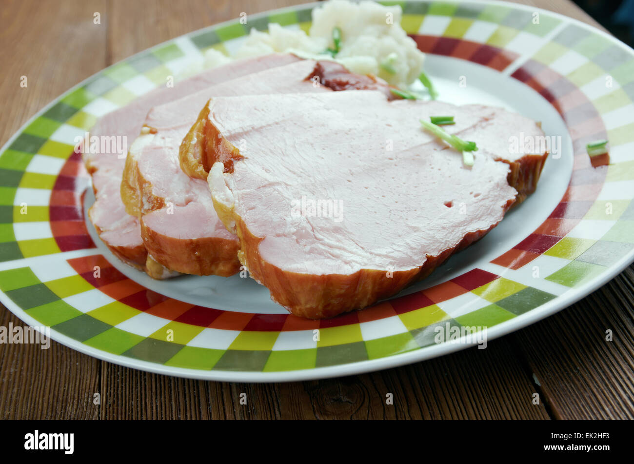 Kassler - German cuisine salted and slightly smoked cut of pork Stock ...