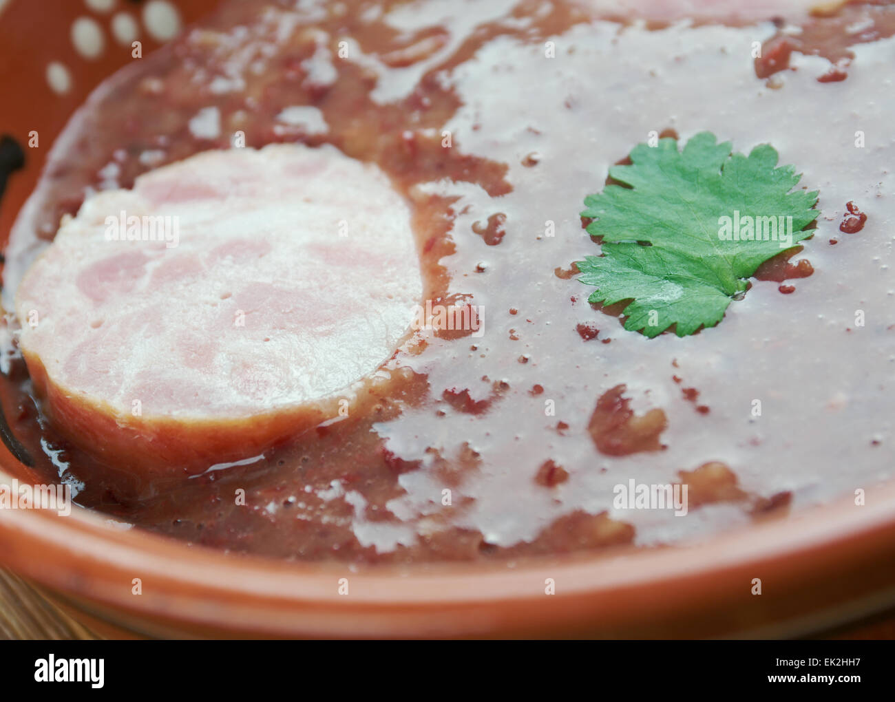 Southern Kidney Bean and Andouille sausage Soup Stock Photo Alamy