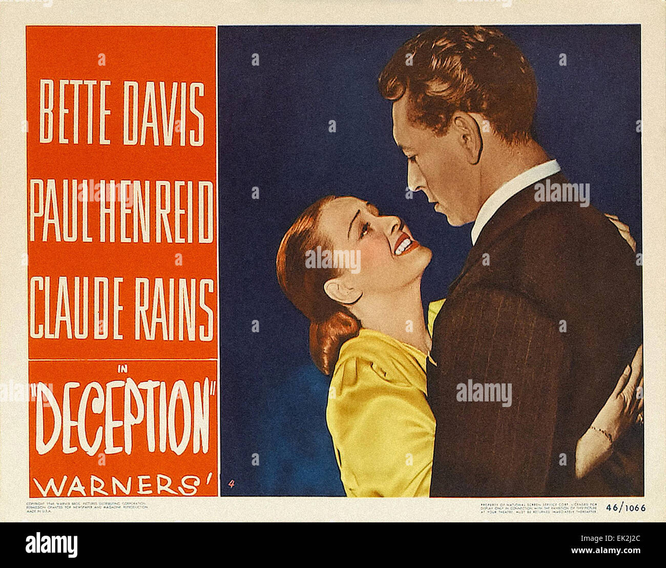 Deception - 1946 - Movie Poster Stock Photo