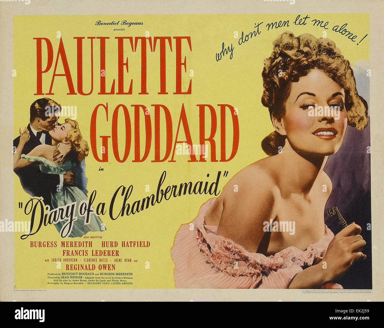 Diary of a Chambermaid - Paulette Godard - Movie Poster Stock Photo - Alamy