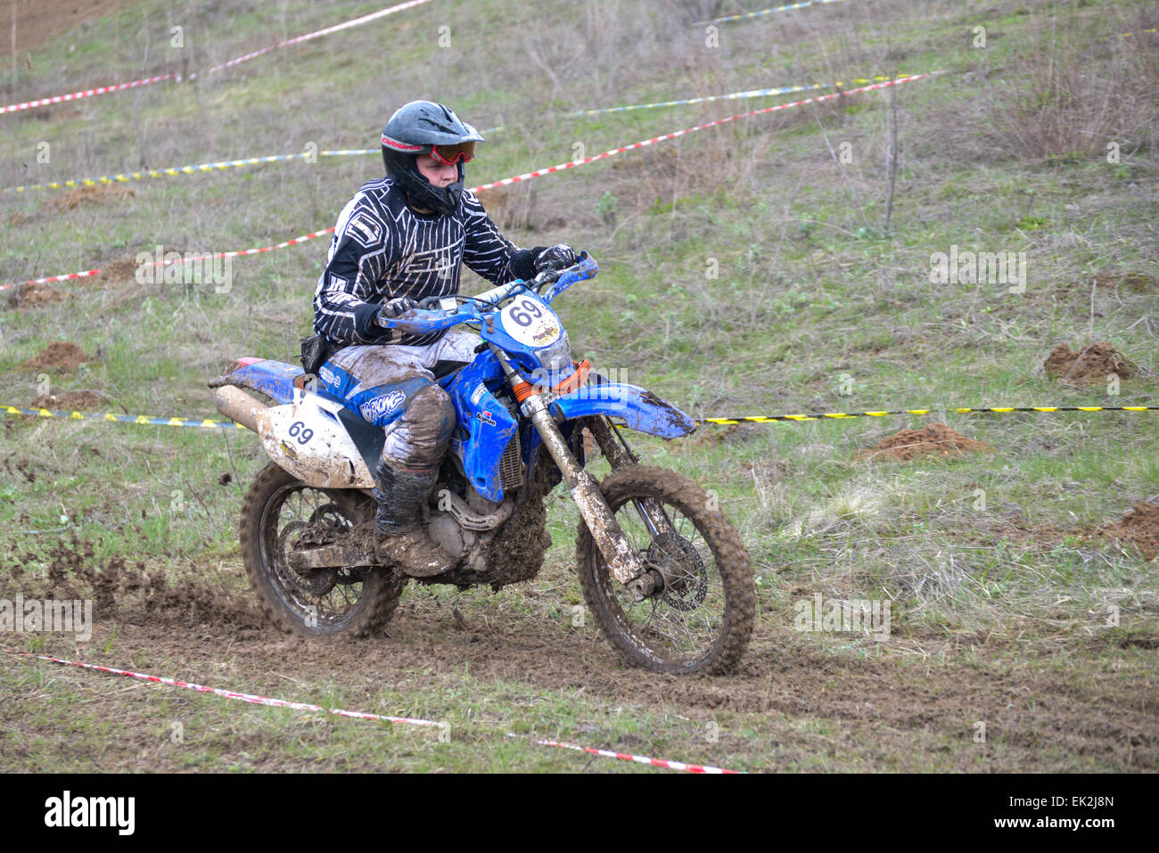 Enduring Track Enduro rider on track Stock Photo - Alamy
