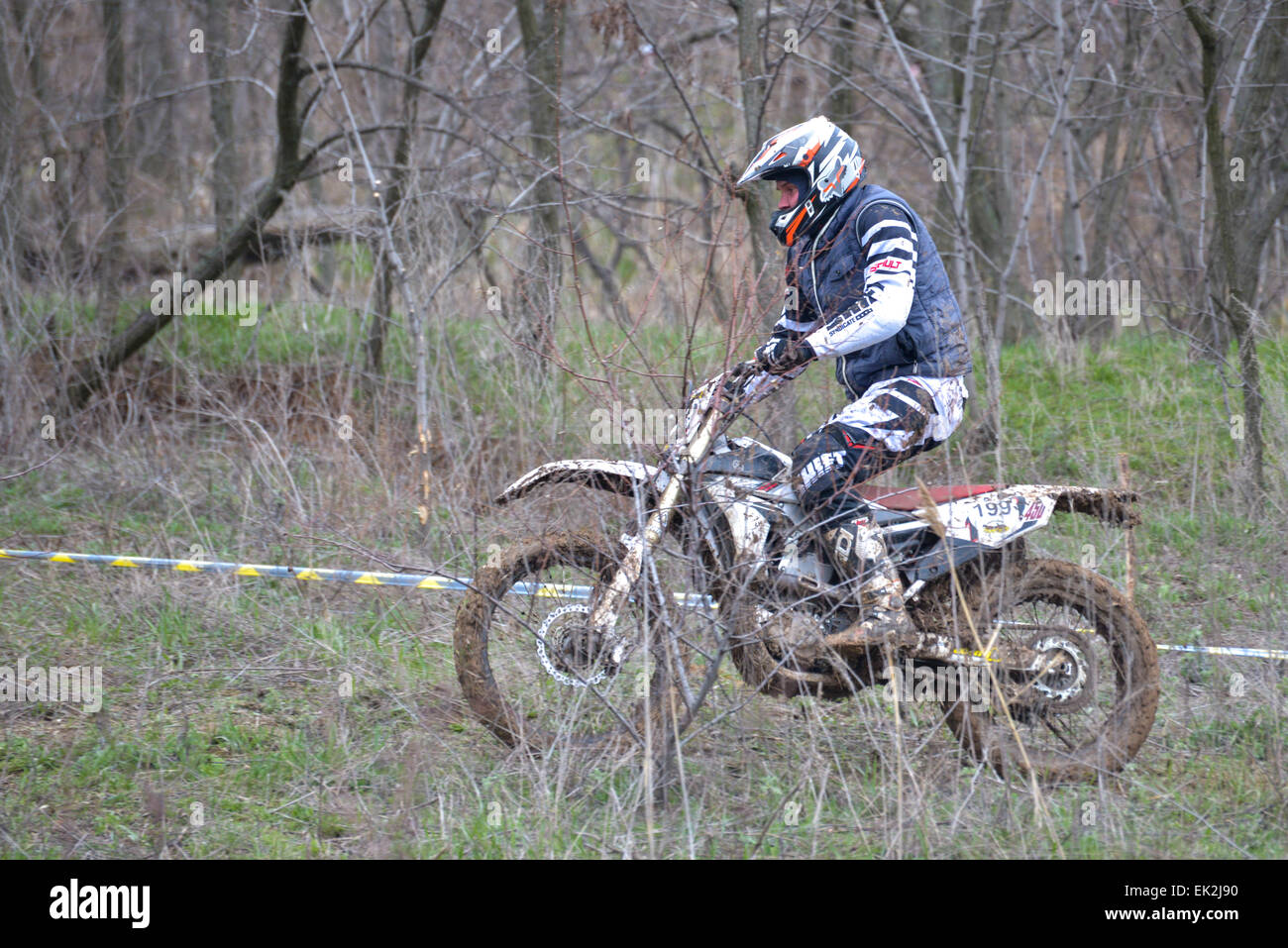 Enduring Track Enduro rider on track Stock Photo - Alamy
