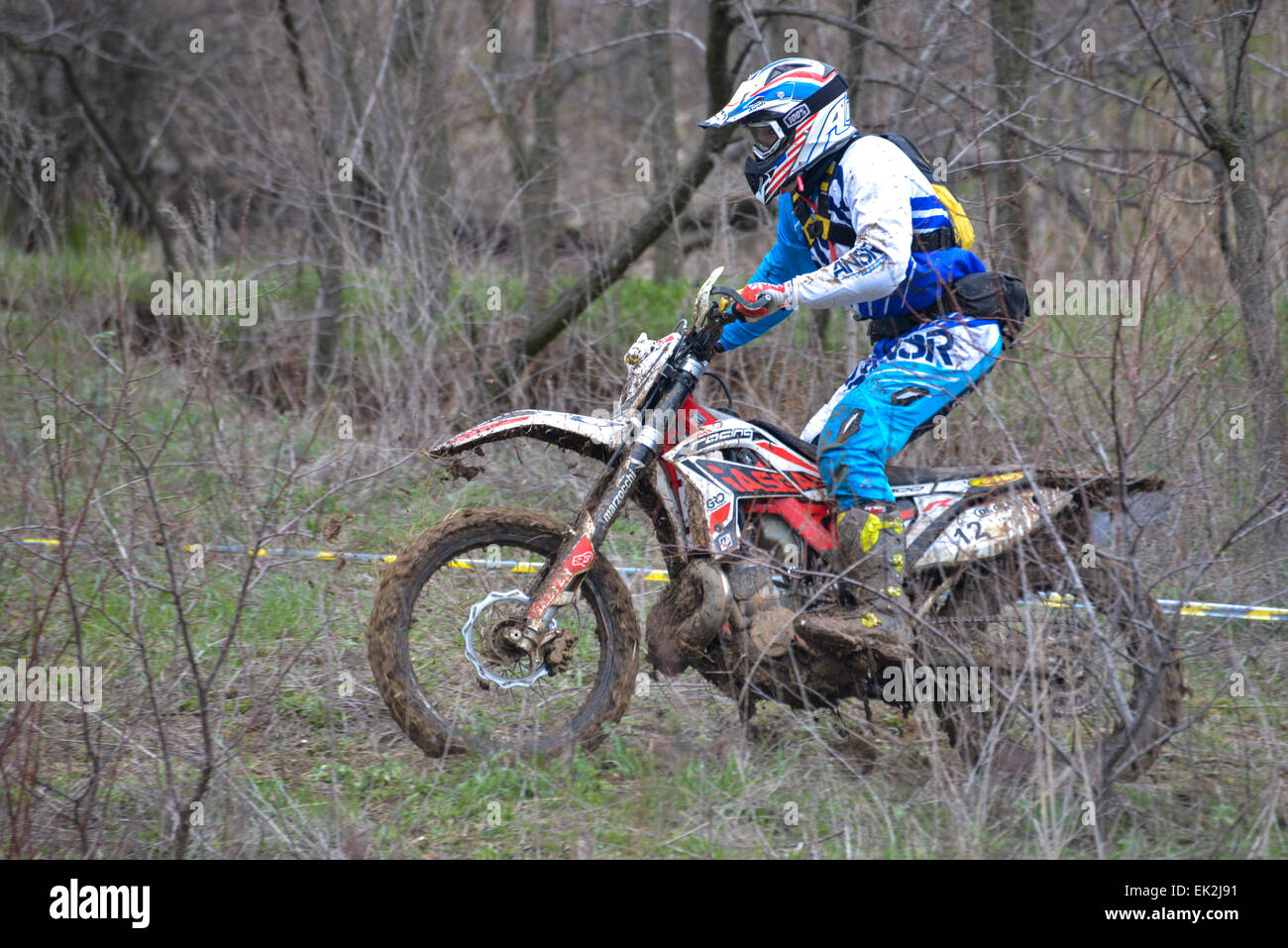 Enduro rider on track Stock Photo - Alamy