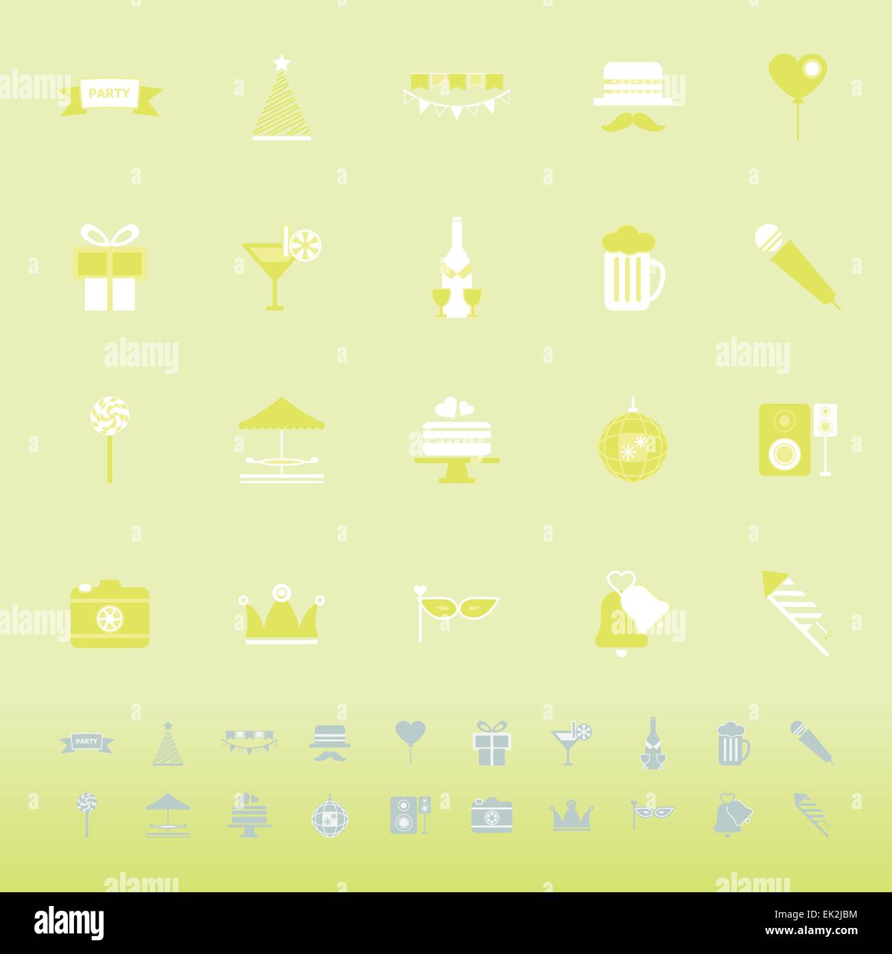 Party time color icons on green background, stock vector Stock Vector ...