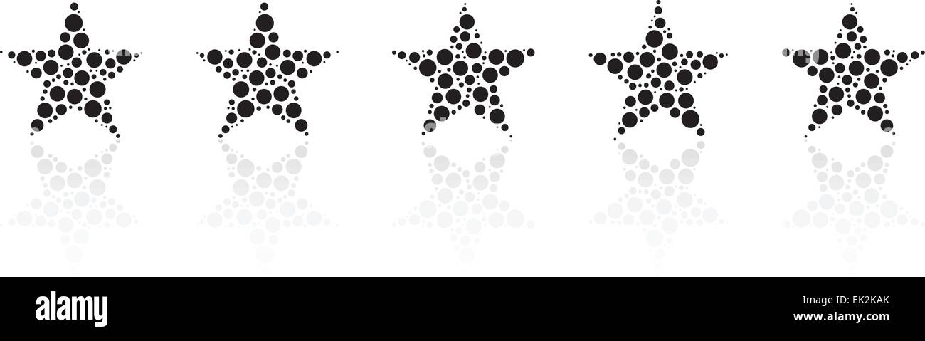 Five Star Product Quality Rating With Reflection Stock Vector Image ...