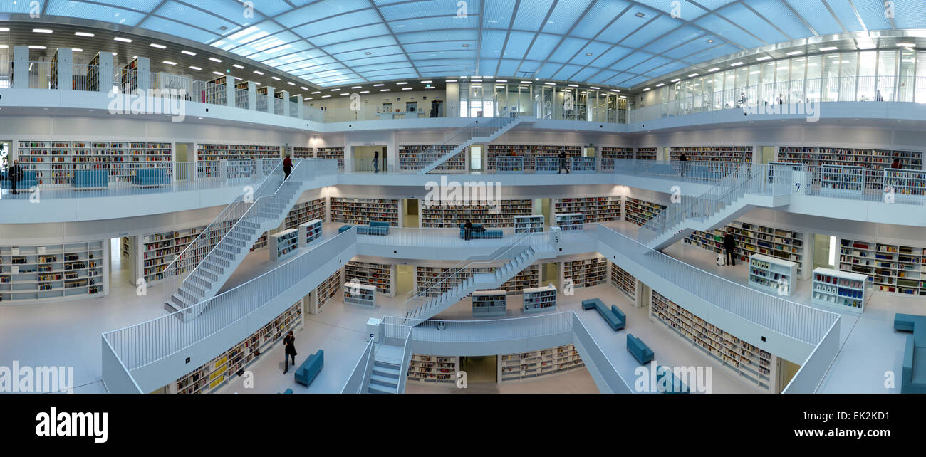 Germany Stuttgart Biblothek city Library Stock Photo
