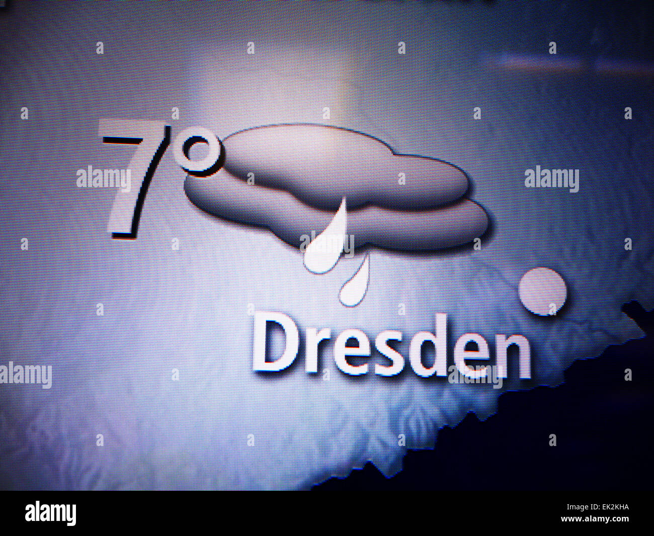 Germany Dresden weather broadcasting weather predict Stock Photo