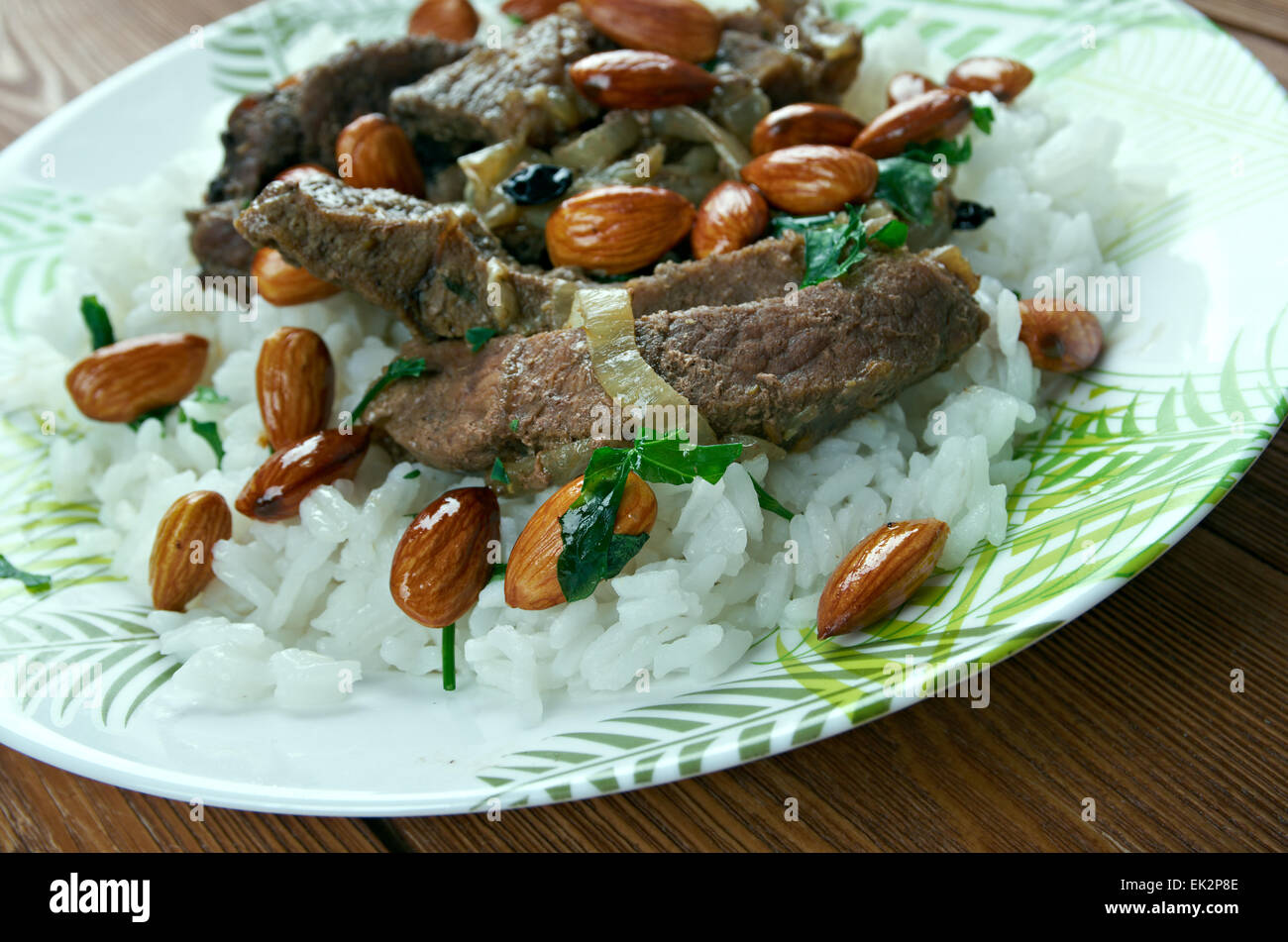 Mansaf traditional Jordanian and Palestinian dish.made of lamb cooked