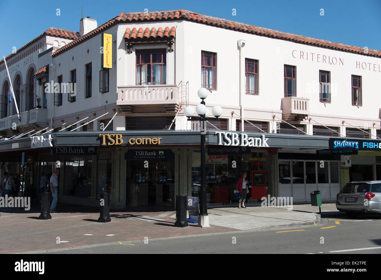 Trustee Savings Bank in Napier - Art Deco style, New Zealand. Stock Photo