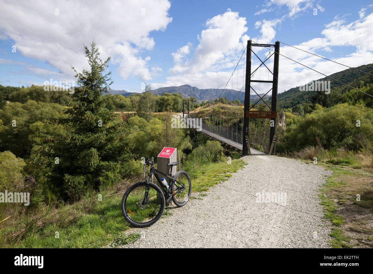 Southern Discoveries Bridge on the Arrowtown Queenstown cycle trail