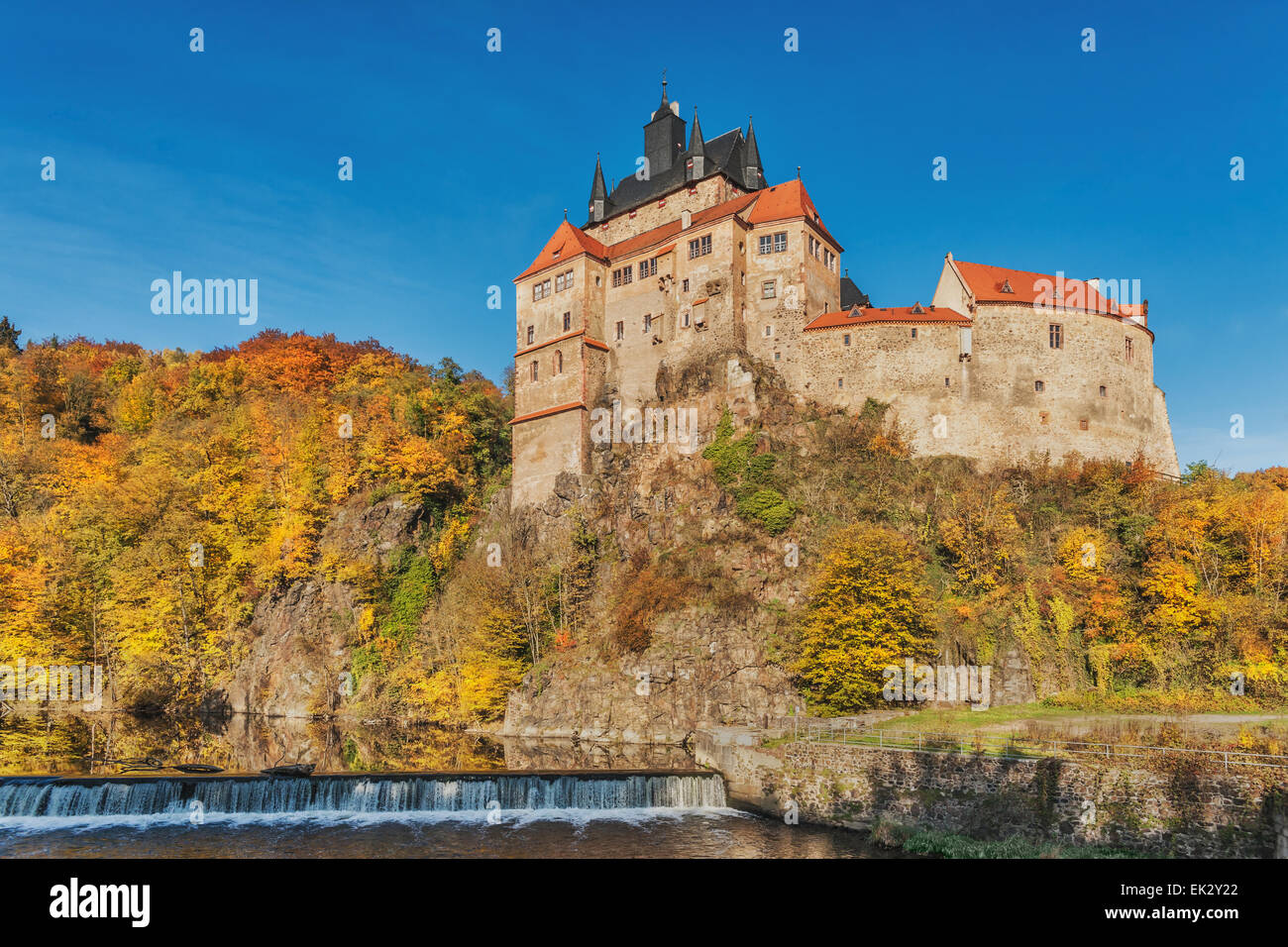 Kriebstein Castle is a mountain spur Castle and the most beautiful knight's castle in Saxony, Germany, Europe Stock Photo
