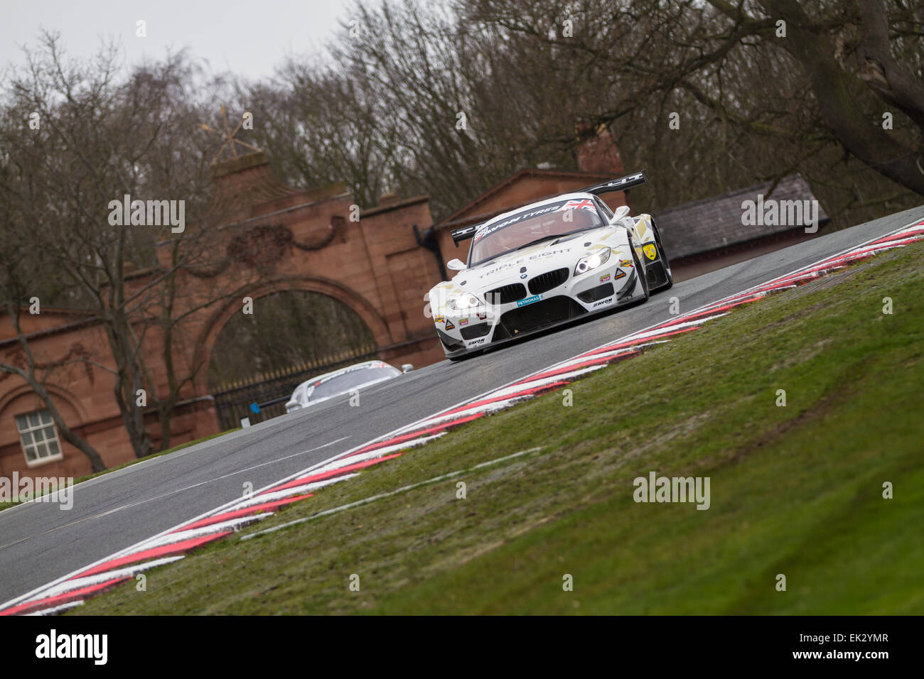 Oulton Park in Cheshire, UK. 6th April, 2015. BritishGT first race at Oulton Park in Cheshire UK. No 888 BMW Z4  third place in Race one driven by Lee Mowle and Joe Osbourne Credit:  steven roe/Alamy Live News Stock Photo