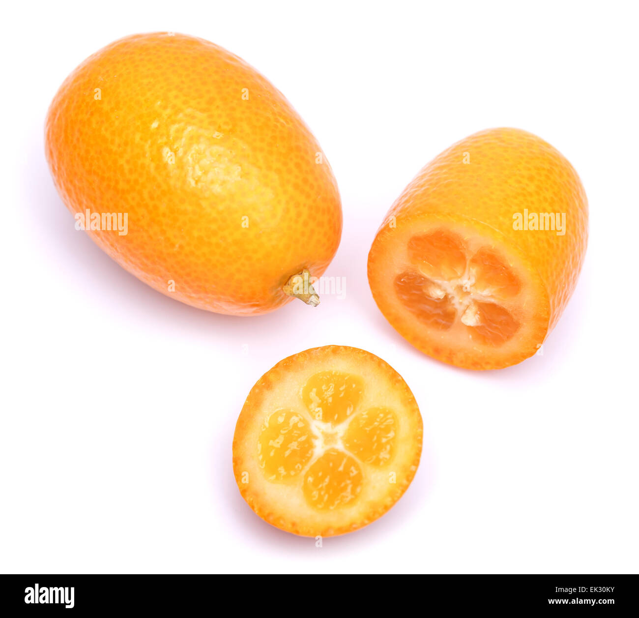 ripe kumquat on a white background Stock Photo Alamy
