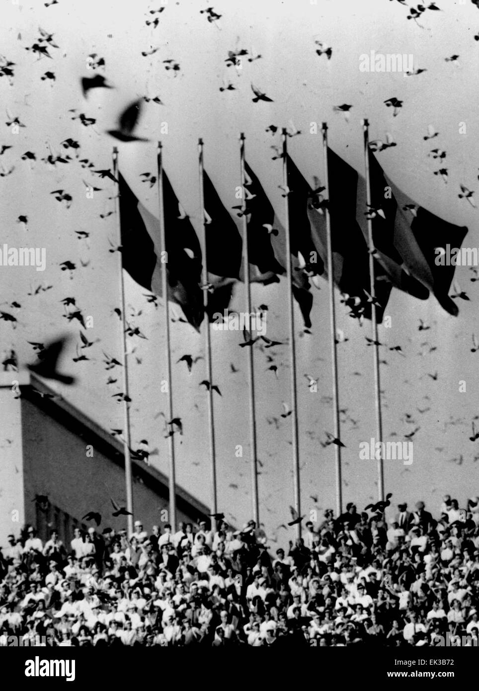 Italy The 1960 Summer Olympics Opening Ceremony High Resolution Stock