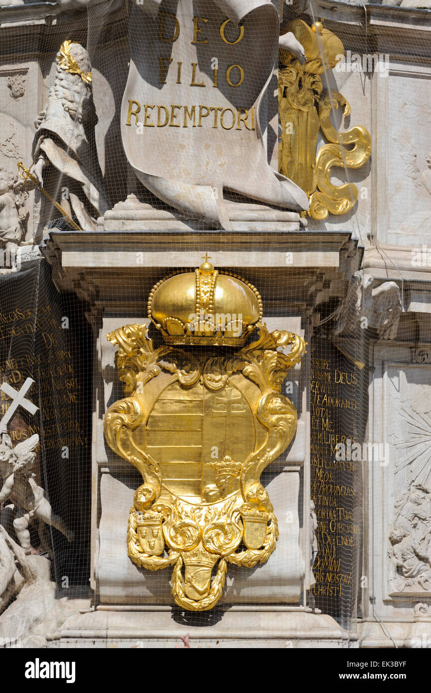 The Plague column commemorative monument , Vienna, Austria. Stock Photo
