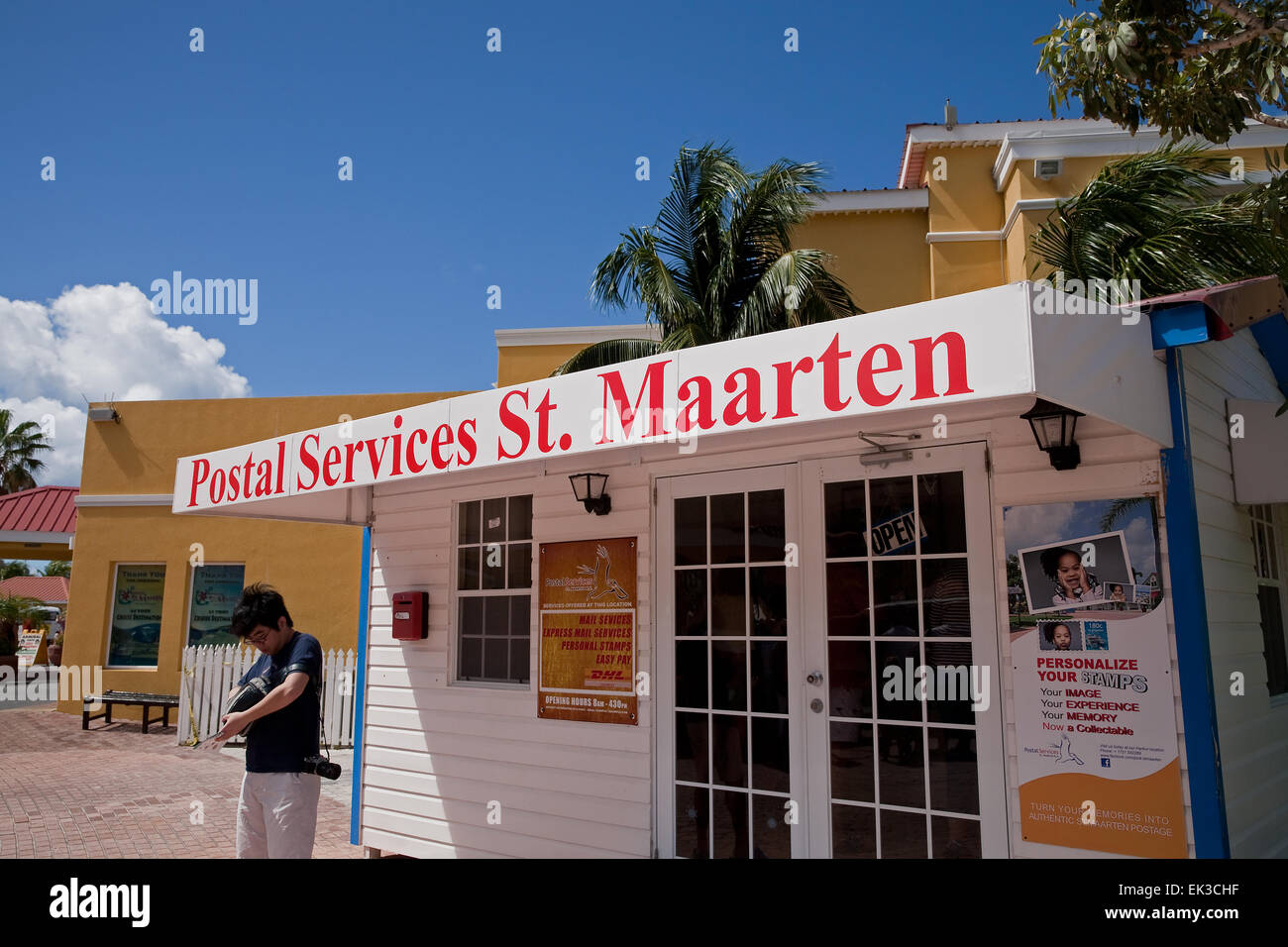 St Maarten Post office Stock Photo - Alamy