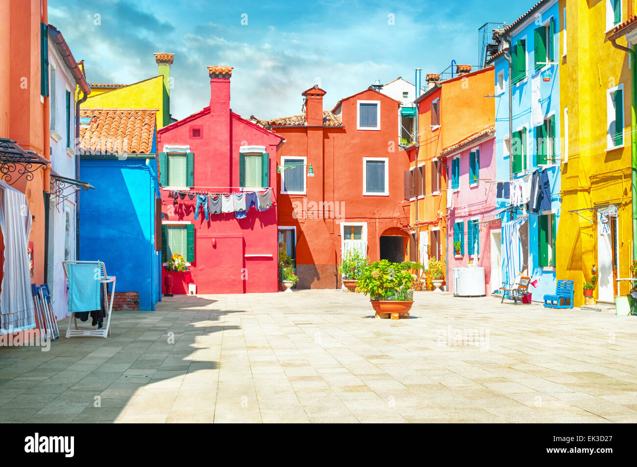 Colorful houses in Burano, Italy Stock Photo - Alamy