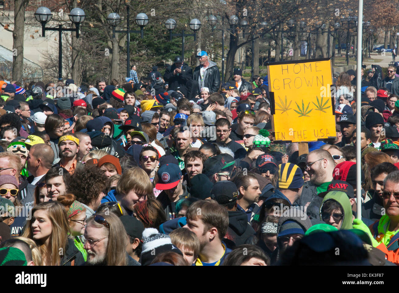 The annual Hash Bash at the University of Michigan, where a lot of