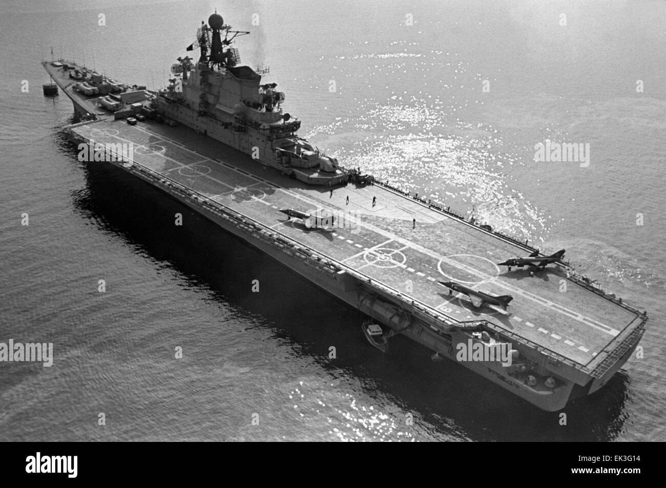 Aircraft Carrier Kiev Black and White Stock Photos & Images - Alamy