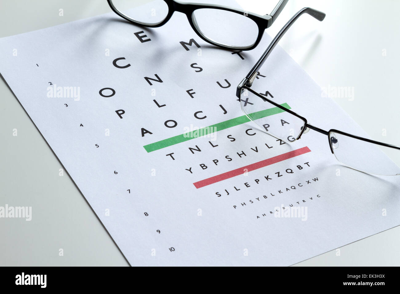 Eyes Examination, glasses diopter check up Stock Photo Alamy