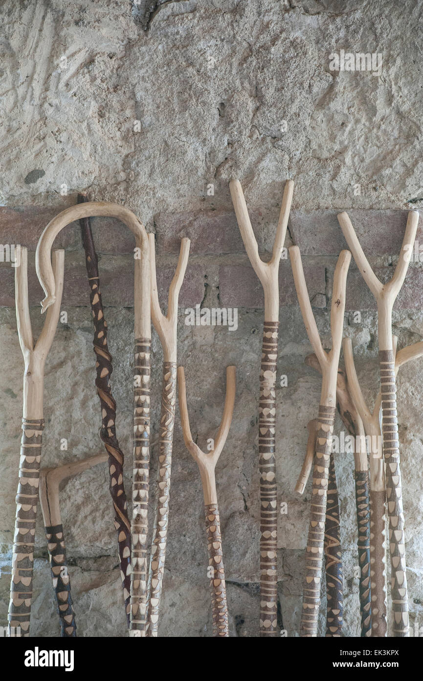 Carved walking sticks hires stock photography and images Alamy