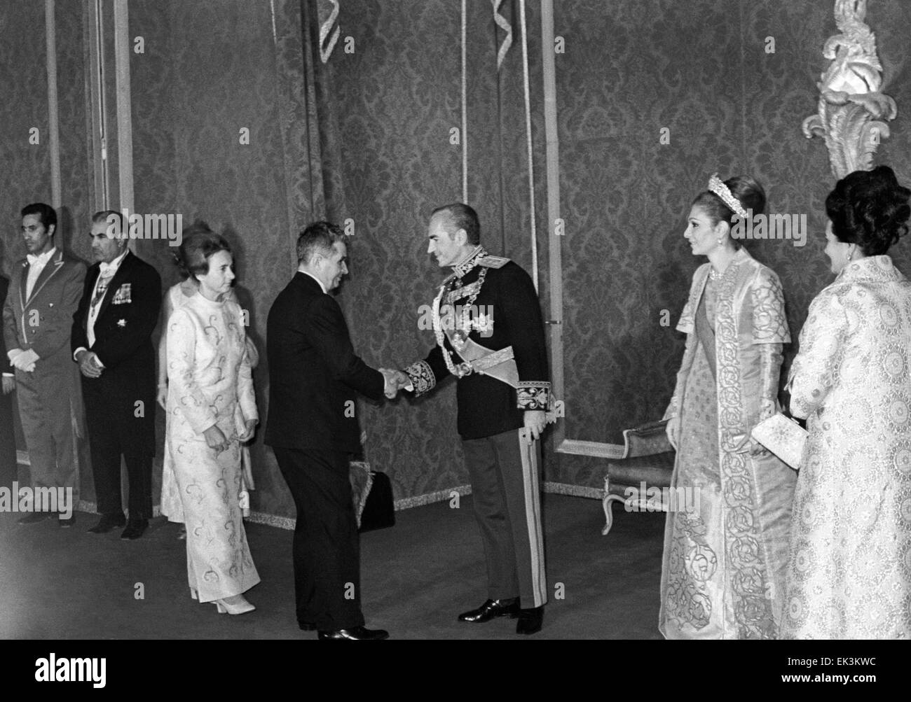 PERSEPOLIS, IRAN. Romanian communist leader Nicolae Ceausescu visits