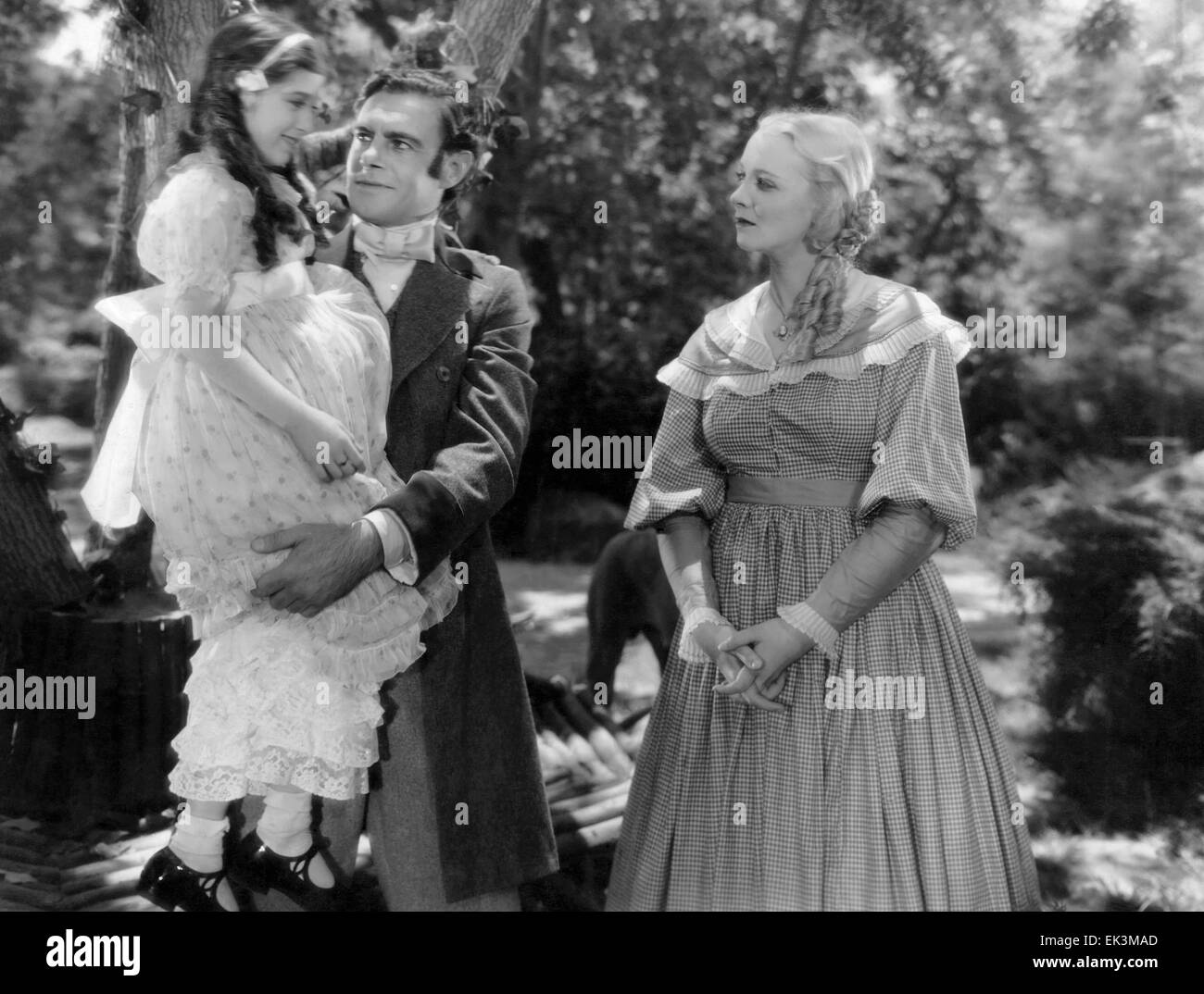 Edith Fellows, Colin Clive, Virginia Bruce, on-set of the Film 'Jane Eyre', 1934 Stock Photo