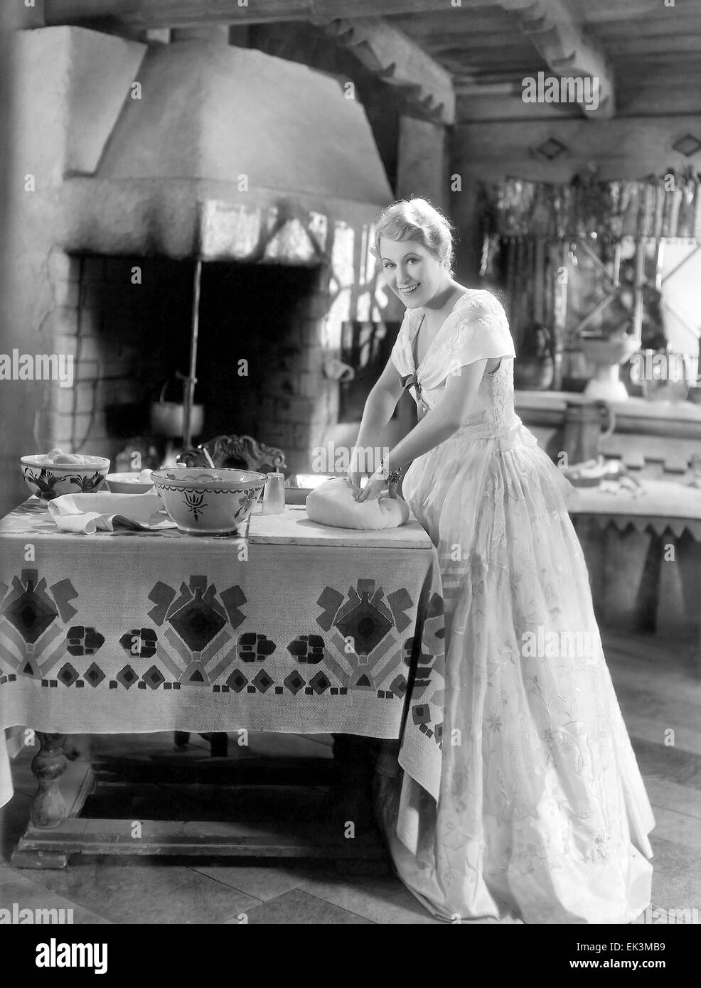 Grace Moore, on-set of the Film "A Lady's Morals", 1930 Stock Photo
