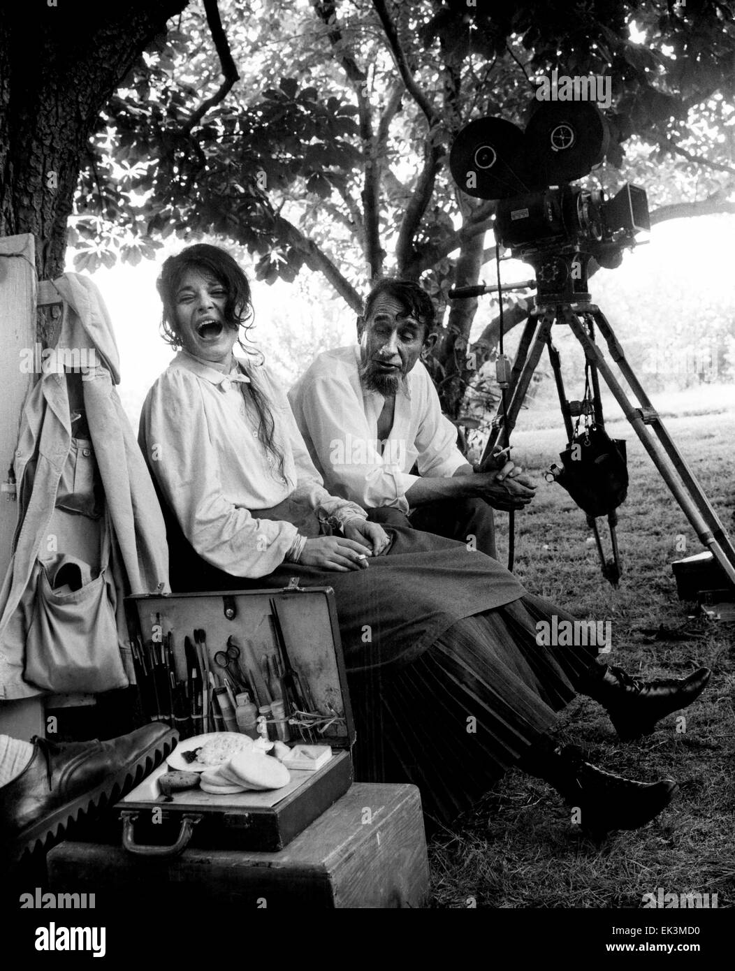 Anne Bancroft, Victor Jory, on-set of the Film 'The Miracle Worker', 1962 Stock Photo