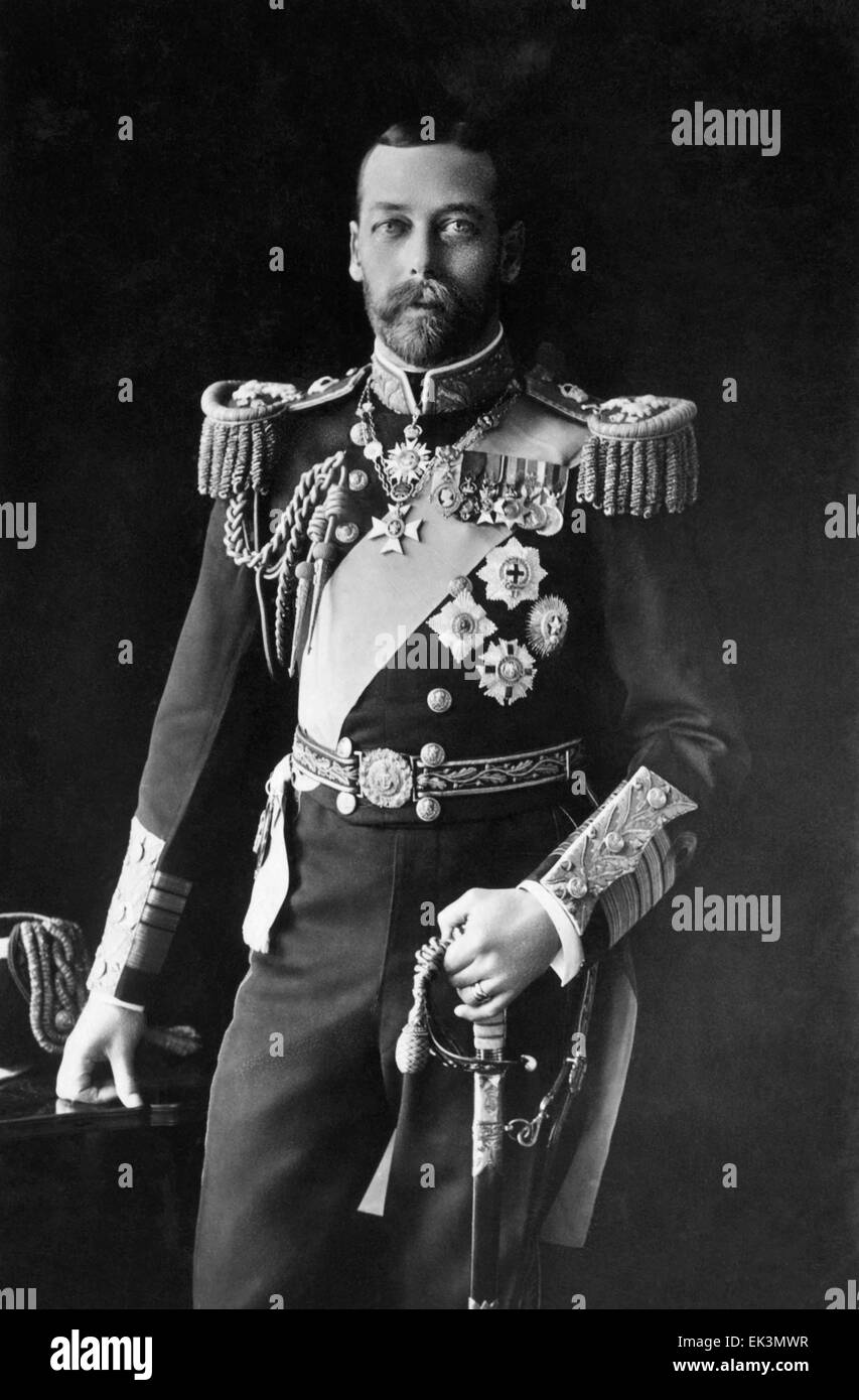 King George V, of United Kingdom, Portrait circa 1911 Stock Photo