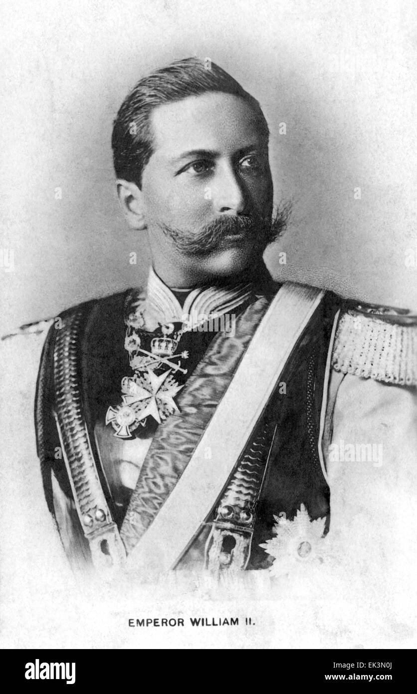 Wilhelm II (1859-1941), Emperor of Germany and King of Prussia (1888-1918), Portrait, circa 1890's Stock Photo