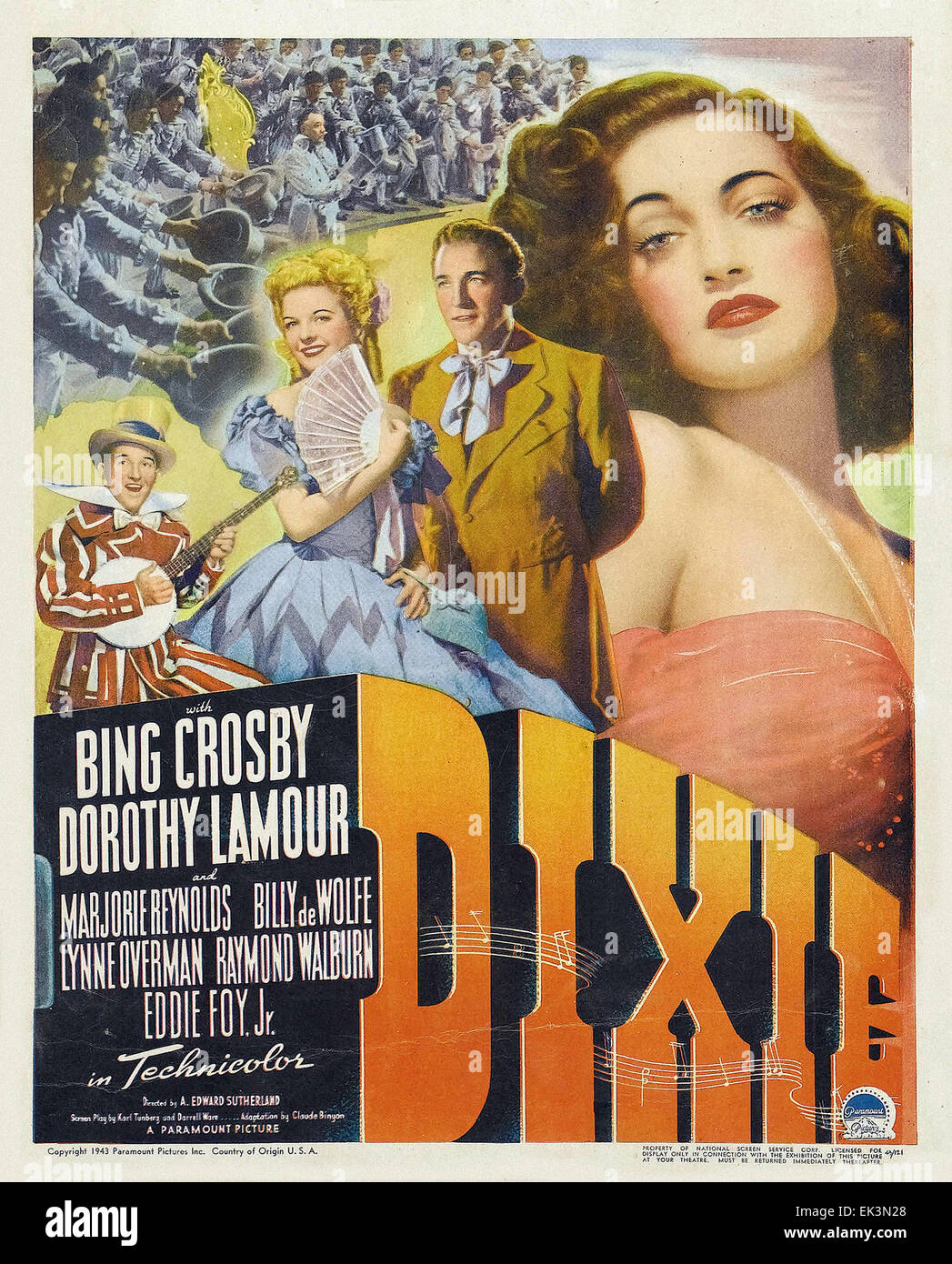 Dixie - 1943   - Movie Poster Stock Photo