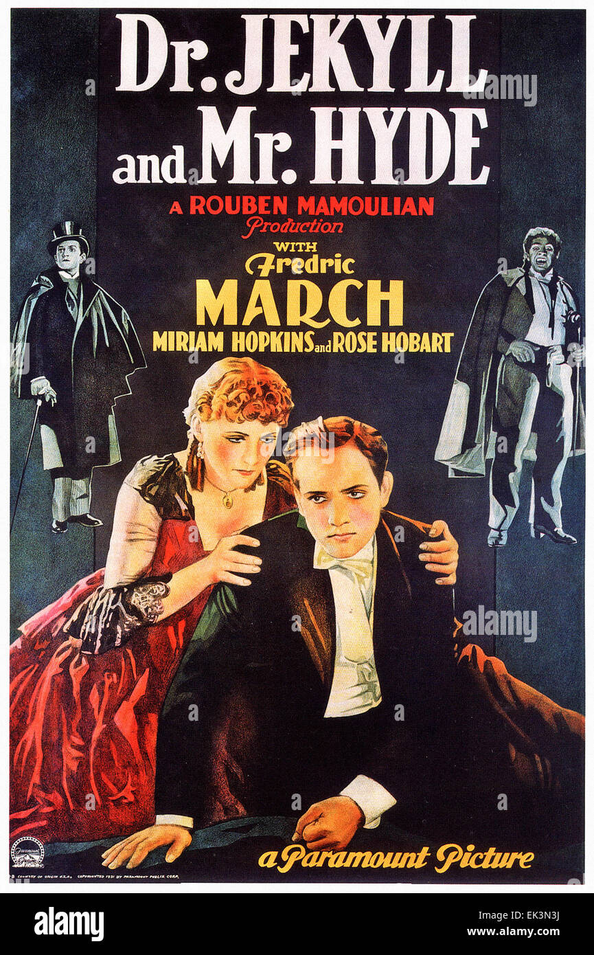 Dr. Jekyll and Mr. Hyde 1931 Movie Poster Stock Photo Alamy
