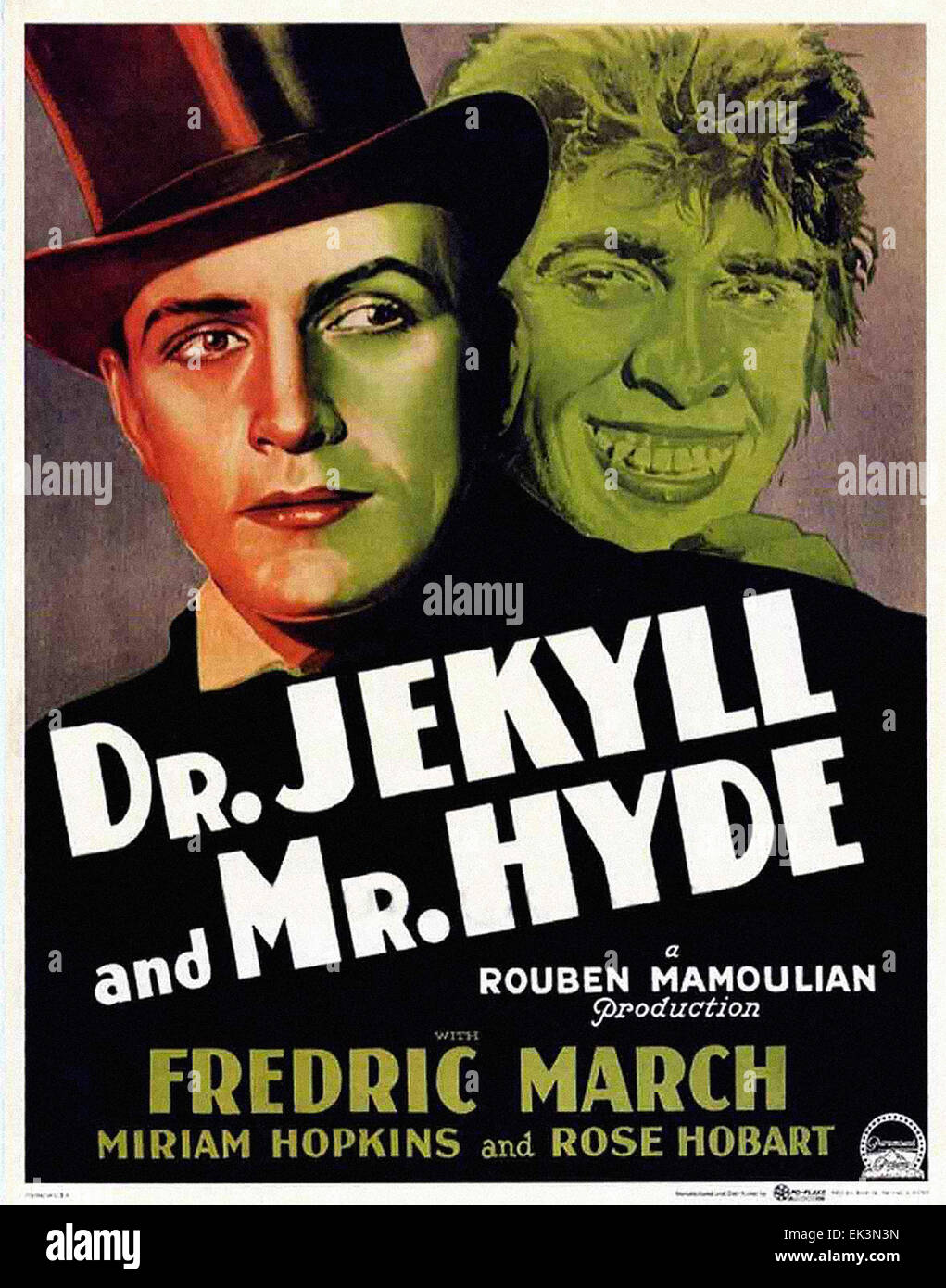 24x36 Dr Jekyll and Mr Hyde Vintage Movie Poster