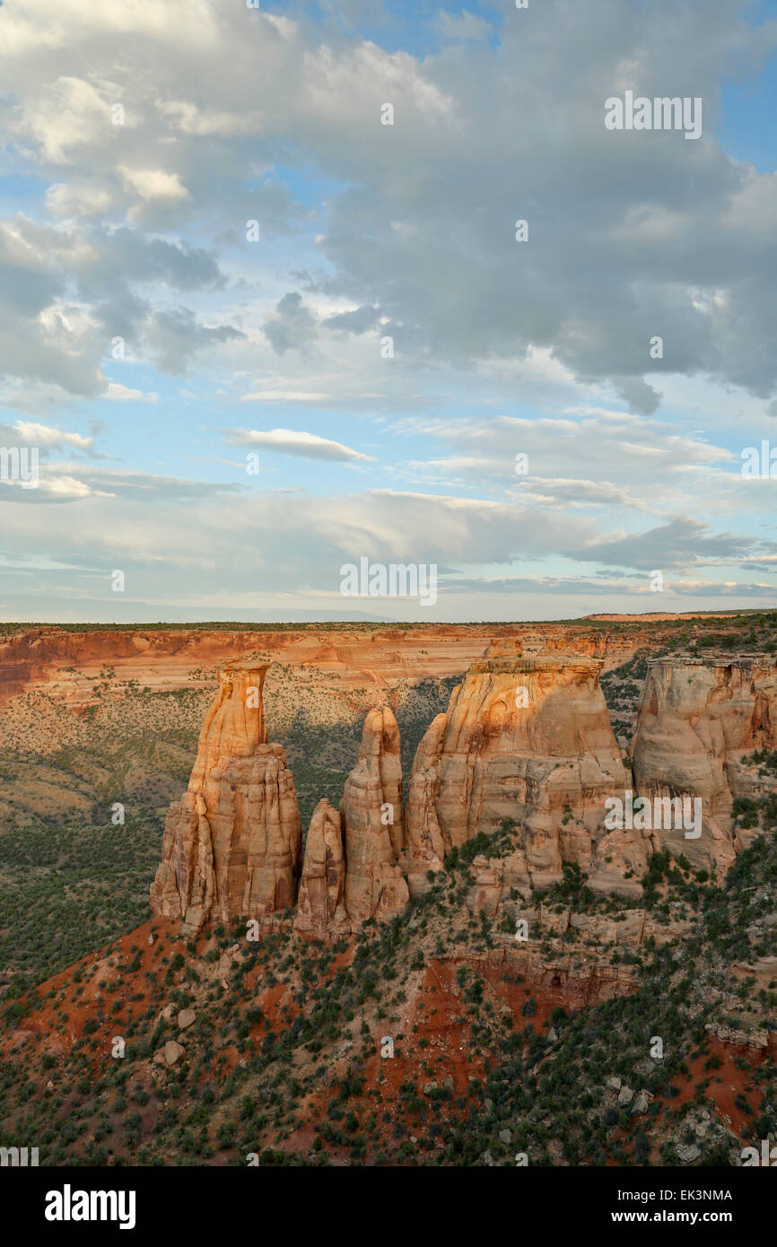 Sandstone monuments and formations, Colorado National Monument, Grand Junction, Colorado USA Stock Photo